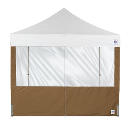 E-Z Up TAA Compliant Panorama Middle Zipper Sidewall, 10' W, 10' H, Coyote Brown SW3PM10FXTCB